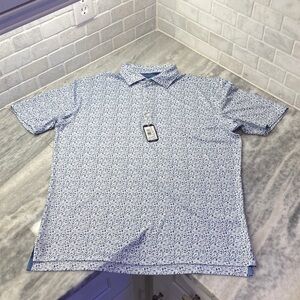 johnnie-O Blue Patterned Men's polo